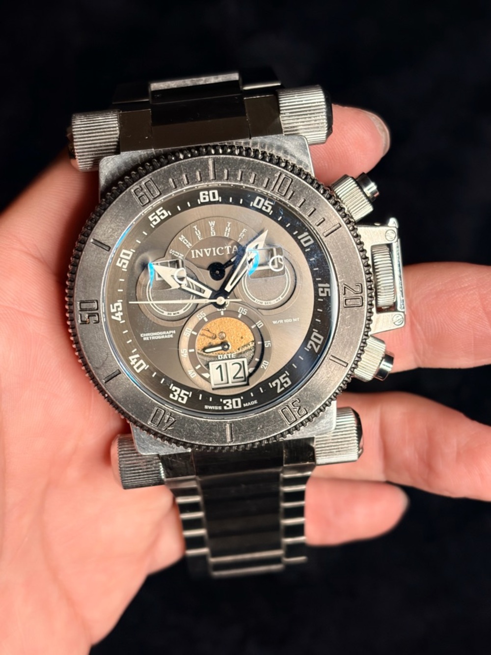 Invicta Coalition Forces Men's Stainless Steel Chronograph Watch - Grey/Gunmetal